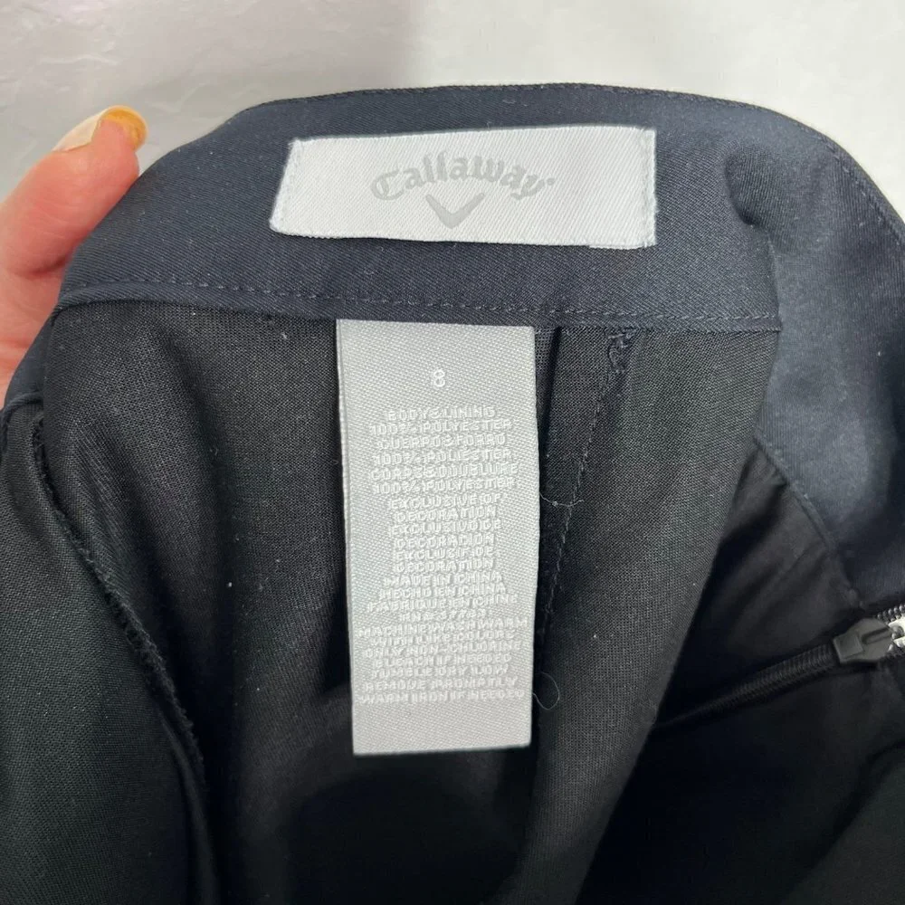Callaway Black skort Size 8 Golf Tennis athletic outdoors pockets skirt short